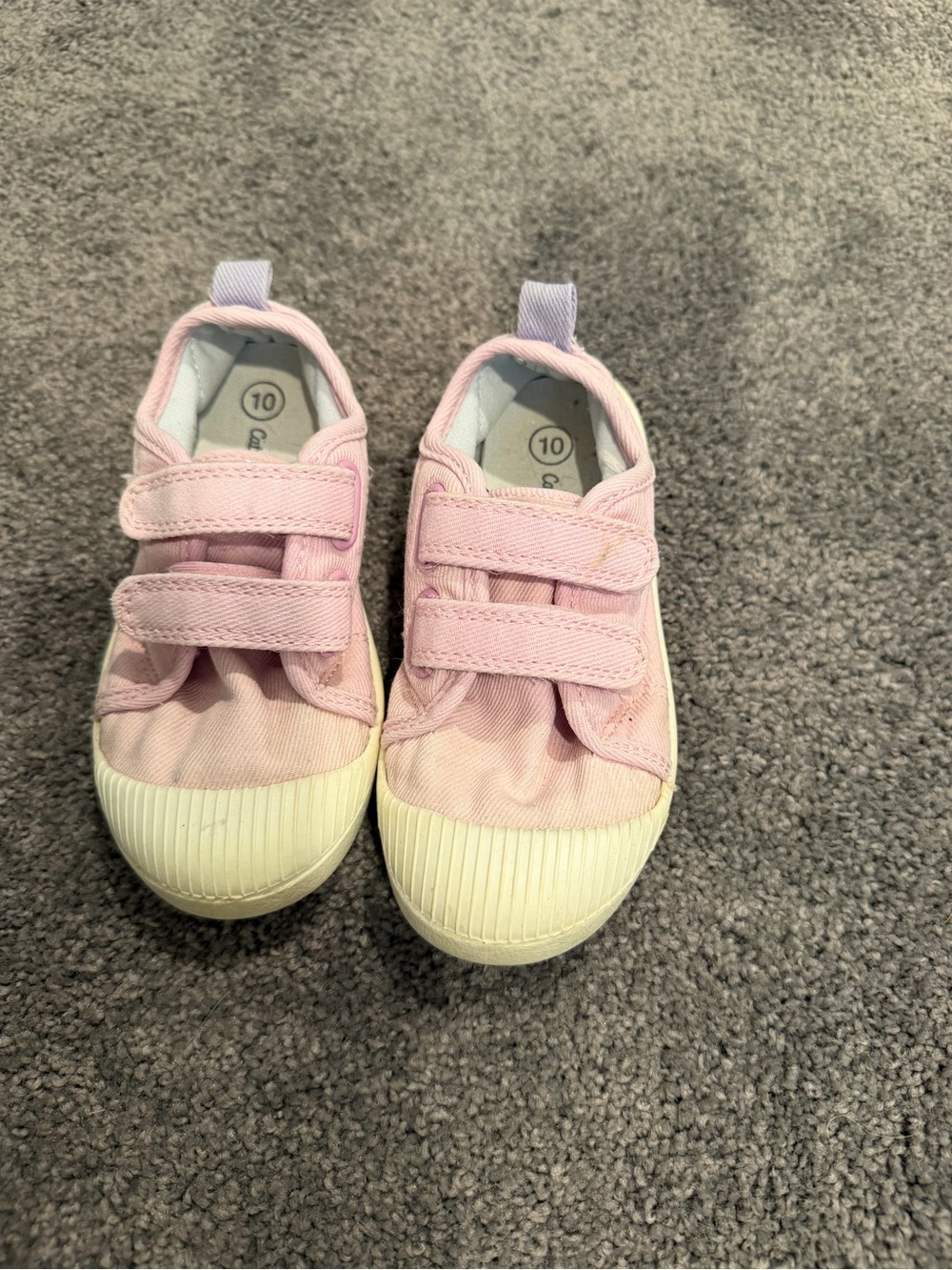 Cat & Jack Light Pink Canvas Velcro Sneakers for Kids
